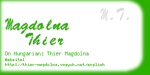 magdolna thier business card